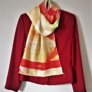 Hemu's 100% Organic Ahimsa Silk Scarf - Cubism